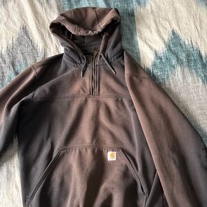 Carhartt Dark Brown Half-Zip Hoodie